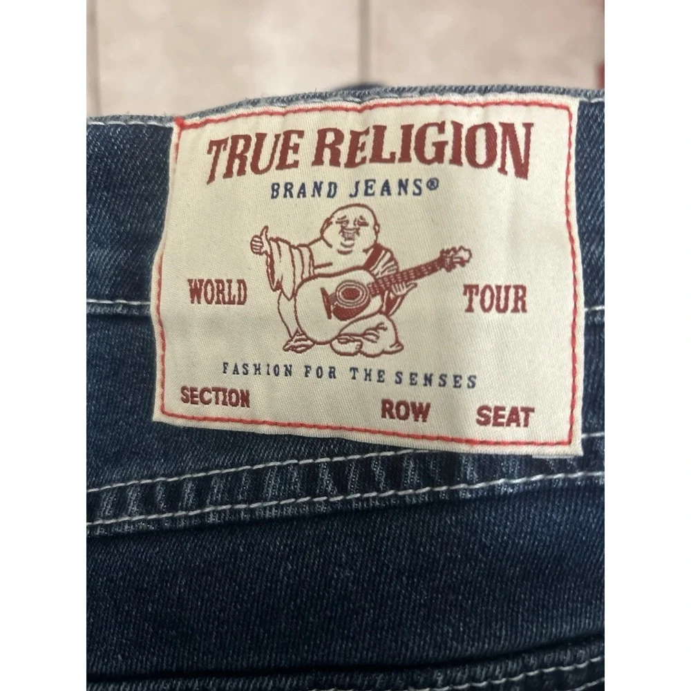 NWT True Religion Men's Ricky SN Flap Straight Dark Wash Size 30/34